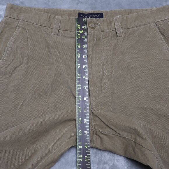 Banana Republic Pants Mens Size 33x32 Brown Relaxed Straight Cotton Corduroy - Picture 11 of 12